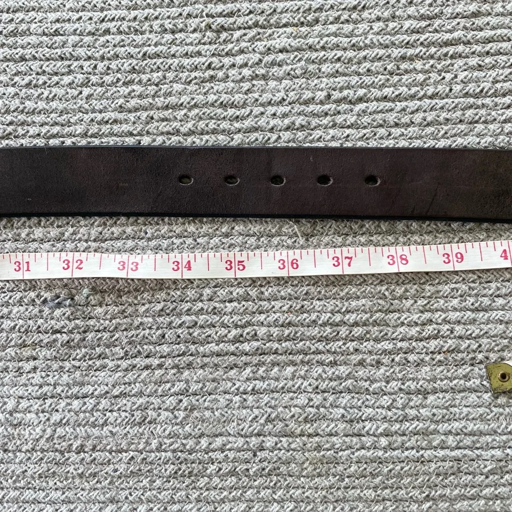 Vintage Levi’s Brown Leather Belt with Brass Buckle Size 36 Waist
